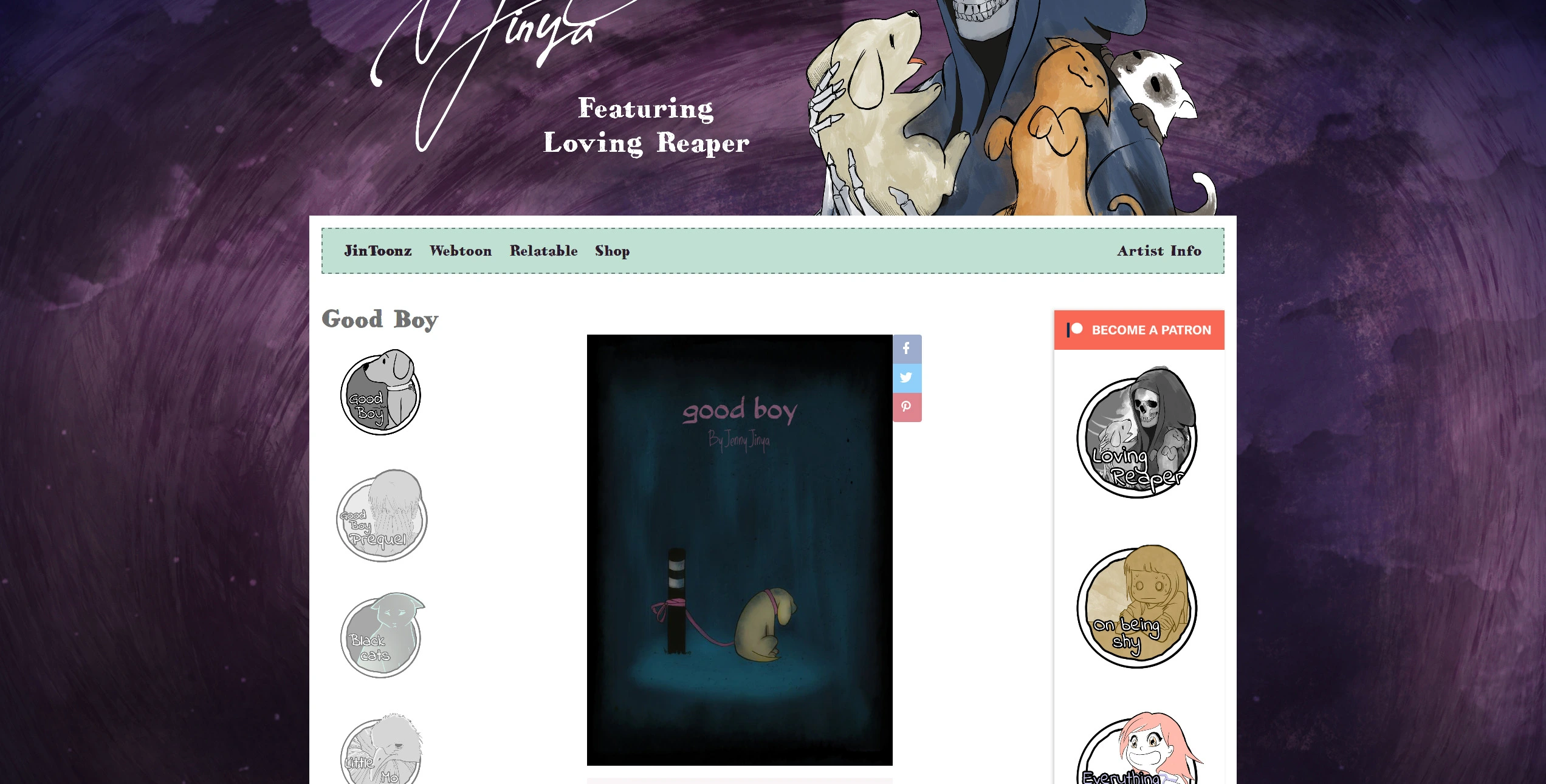 Startpage of lovingreaper.com